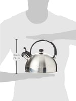 WMF Orbit düdüklü su ısıtıcısı, 1,5 l, flütlü düdüklü su ısıtıcısı, çaydanlık, su ısıtıcısı, Cromargan paslanmaz çelik, indüksiyon, düdüklü su ısıtıcısı