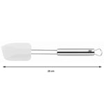 WMF Profi Plus Silikon Hamur Spatulası, 26 x 5,5 cm, Cromargan® Yüksek Kaliteli Yarı Mat Paslanmaz Çelik, 200°C'ye Kadar Isıya Dayanıklı, Beyaz, Bulaşık Makinesinde Yıkanabilir