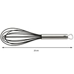 WMF Profi Plus Silikon Telli Çırpıcı, 25 cm, Cromargan® Yüksek Kaliteli Mat Paslanmaz Çelik, 200°C'ye Kadar Isıya Dayanıklı, Bulaşık Makinesinde Yıkanabilir