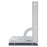 wolfcraft Evrensel açı 5205000 / açı ölçer, 300 mm kenar uzunluğu, 90° durdurma açısı ve çıkarılabilir açılı ray ile hassas işaretleme ve çizim için - Bedenler: 300mm, profesyonel