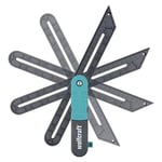 wolfcraft I 6958000 I 6958000 I entegre işaretleme ölçüsü I iç ve dış köşelerde açı ve duvar geçişlerini alma ve aktarma I zemin döşemesi ve mobilya yapımı için ideal