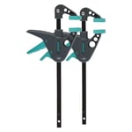 wolfcraft Mini tek elle kullanılabilen kelepçe 40 – 110 mm 3455100 – küçük iş parçalarının hassas şekilde sabitlenmesi için pense seti – 2 adet – tek elle uygulama