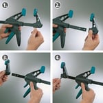 wolfcraft Mini tek elle kullanılabilen kelepçe 40 – 110 mm 3455100 – küçük iş parçalarının hassas şekilde sabitlenmesi için pense seti – 2 adet – tek elle uygulama