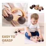 WOODEN TEETHER 3 Adet Ahşap Bebek Oyuncakları, Bebek Açgözlü Oyuncaklar Itme Araba Oyuncakları Montessori Oyuncakları Ahşap Oyuncak Araçlar, #3