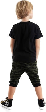 Woof Erkek Çocuk T-shirt Kapri Şort Takım