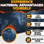 World XXL Profesyonel Ekstra Büyük Mouse Pad ve Bilgisayar Oyunu Mouse Mat Oyun Klavyesi Kaymaz Mouse Pad'ler Masa için 89,9 cm x 39,9 cm Ev Ofis Masa Pedi Klavye ve Oyun Pedi için Fare Altlığı