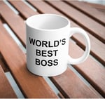 World's Best Boss Baskılı Kupa Bardak Hediyelik Çay Kahve Kupası Coffee Mug