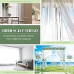 WPM Beyaz Zarafet Şeffaf Eşarp Saçaklı 96,52 cm x 548,56 cm Uzunluğunda