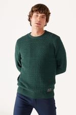 Wrangler Bisiklet Yaka Regular Fit Şarap Erkek%100 Pamuk Kazak W232580810 2XL