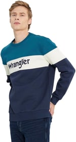 Wrangler Regular Fit Erkek Sweatshirt Petrol XL