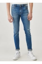 Wrangler Texas Slim Jean Kot Pantolon Erkek Jean Pantolon, Mavi, 40/32