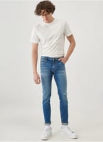 Wrangler Texas Slim Jean Kot Pantolon Erkek Jean Pantolon, Mavi, 40/32