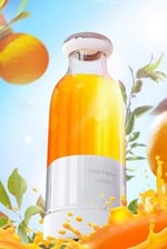 Wrapsol Smoothie Blender Taşınabilir Şarjlı Kişisel Mini Meyve Karıştırıcı 300 ml (Beyaz)