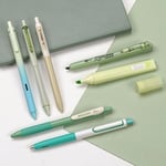 WRITECH Jel Kalemler Günlük İşaretleyicileri: Günlük Seti Estetik Çeşitli Pastel Renkli Mürekkep 0,5 mm İnce Nokta Geri Çekilebilir 0,7 mm Siyah Kalem Pürüzsüz Yazı Çizimi Kanama Yok 7 karat (Yeşil)