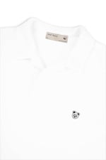 Wwf - India Üniseks Yetişkin Kısa Kollu Polo Yaka Tişört Panda Kafası Polo Yaka Tshirt Beyaz