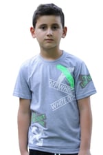 X Baskılı%100 Pamuk Erkek Çocuk T-shirt 9-16 Yaş