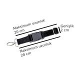 X-Perk Çantaya Bavula Takılan Taşıma Kemeri Tokalı Hırka Mont Şapka Takılabilir Çok Amaçlı Çanta Aaksesuarı
