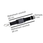 X-Perk Çantaya Bavula Takılan Taşıma Kemeri Tokalı Hırka Mont Şapka Takılabilir Çok Amaçlı Çanta Aaksesuarı