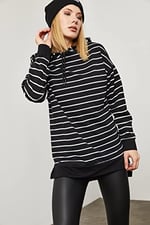 XHAN Çizgili Sweatshirt 0YZK8-10532