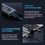 XIIXMASK Video yakalama kartı USB 3.0, 100 W PD HDMI USB/USB C 1080P HD 60 fps Live ve Record Video Audio Game MS2130, Switch Xbox PS4/5 Live Broadcast, oyun, akış için