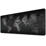 XL Dünya Haritası Oyun Fare Altlığı, 70 x 30 cm, Dünya Haritası Kaymaz Tabanlı Doğal Kauçuk, Sıkı ve Pürüzsüz, Her Fare, Klavye ve Dizüstü Bilgisayar İçin Uygundur