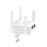 XO Simple is Beauty 1200Mbps Çift Bant WiFi Sinyal Güçlendirici –4 Harici Anten, 2.4G & 5G, WPA2 Şifreleme, WAN/LAN Portlu, Çoklu Çalışma Modlu Kablosuz Ağ Genişletici, TX01, Beyaz