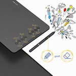XP-PEN Deco 01 grafik tableti, 10 x 6,25 inç kalem tableti, 8 ekspres tuşlu, 266 RPS 8192 basınç hassasiyeti, eldivenli, ev, ofis ve e-öğrenme için ideal