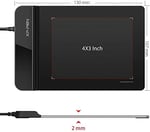 XP-Pen G430S 4 x 3 inç grafik tablet OSU! Oyun kalemi Tablet Kalem Tablet 8192 Basınç hassasiyet seviyesi 266 RPS (G430S, siyah)