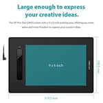 XP-PEN G960S Grafik Tablet 9x6 inç Kalem Tablet Çizim Tableti, Windows 10/8/7 ve Mac OS ve Android için Pilsiz Stylus ile