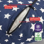 XPERMATE Bebek Emzirme Yastığı Bebek Destek Minderi Fermuarlı Yıkanabilir Kılıf 55x60 (Yıldızlı Lacivert)