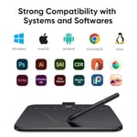 XPPen Deco 640 Grafik Çizim Tableti, 16384 Basınç Seviyesi, Pilsiz Kalem, 6x4 İnç, Windows Mac Android Uyumlu
