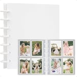 Xspring Mini fotoğraf albümü, Beyaz 30 Çıkarılabilir İç Sayfa, 3 İnç Fotoğraf Kartı Tutucu Kitap, Mini Kamera DIY Koleksiyoncu 240 Cep ile, 240 Fotoğraf Görüntüleme (19 x 15cm)