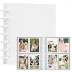 Xspring Mini fotoğraf albümü, Beyaz 30 Çıkarılabilir İç Sayfa, 3 İnç Fotoğraf Kartı Tutucu Kitap, Mini Kamera DIY Koleksiyoncu 240 Cep ile, 240 Fotoğraf Görüntüleme (19 x 15cm)