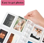 Xspring Mini fotoğraf albümü, Beyaz 30 Çıkarılabilir İç Sayfa, 3 İnç Fotoğraf Kartı Tutucu Kitap, Mini Kamera DIY Koleksiyoncu 240 Cep ile, 240 Fotoğraf Görüntüleme (19 x 15cm)