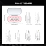 XYOFUN Apple Pencil Pro için Yedek İpuçları, iPencil Uçları Aksesuarları, Taşıma Kutulu Yükseltilmiş Stylus Kalem Uçları, Apple Pen 2./1. Nesil ve USB-C ile Uyumlu (6'sı 1 Arada - Pembe)