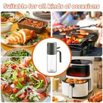 Yağ püskürtme şişesi, 250 ml yağ püskürtücü, sıcak hava fritözünde pişirmek için, sızdırmaz cam zeytinyağı şişesi, salata pişirmek için, ızgara, mutfak, pişirme gereçleri
