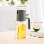 Yağ püskürtme şişesi, 250 ml yağ püskürtücü, sıcak hava fritözünde pişirmek için, sızdırmaz cam zeytinyağı şişesi, salata pişirmek için, ızgara, mutfak, pişirme gereçleri