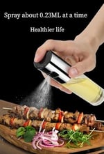 Yağ püskürtücü şişe, 100 ml sirke püskürtücü, sos spreyi, ızgara, zeytinyağı cam şişe, mutfak, pişirme, salata, ekmek pişirme, barbekü için (1 adet)