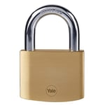Yale Y110B/60/132/1 - Pirinç Asma Kilit 60mm - Standart Koruma - Sertleştirilmiş Çelik Halka - Çift Kilitleme - 3 Anahtar
