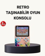 YamanHobi 500 Klasik Oyunlu Retro Oyun Konsolu Taşınabilir ve TV Bağlantılı