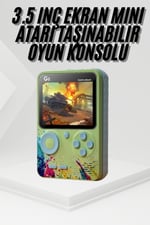 YamanHobi Game Box Oyun Konsolu 500 Retro Oyunlu Mini Taşınabilir 3 İnç