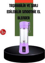 YamanHobi Taşınabilir USB Şarjlı Mini Smoothie Blender 380ml Çelik Bıçaklı Portatif