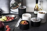 YAMAZAKI home Seramik yiyecek saklama egzersiz aletleri/canisters hava geçiren kapaklı seramik kutu, seramik, siyah, tek boy