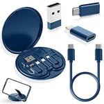 YANZIE USB Adaptörü, USB C Yıldırım Adaptörlü Mikro USB Şarj Kablosu, Lightning - USB C Adaptörü, Çoklu Şarj Kablosu Saklama Kutusu SIM Kart Tutucu İçerir