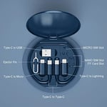 YANZIE USB Adaptörü, USB C Yıldırım Adaptörlü Mikro USB Şarj Kablosu, Lightning - USB C Adaptörü, Çoklu Şarj Kablosu Saklama Kutusu SIM Kart Tutucu İçerir