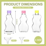 Yaomiao 30'lu Paket 70 ml Plastik Kum Sanat Şişeleri Çocuklar için Mantarlı 3 Stil Kum Sanatı Şeffaf Konteynerler Kum Sanatı Düğün Davetiyeleri Eğlenceli Sanatlar El Sanatları Malzemeleri Erkek Kız