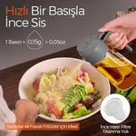 YARRAMATE Zeytinyağı Dispenseri, Yemek Pişirme için 2'si 1 Arada Püskürtücü, 470ml Cam Püskürtme Şişesi, Mutfak, Salata, Kızartma, Barbekü için Gıda Sınıfı Yağ Dağıtıcı ve Yağ（gri） | Gıda sınıfı dağıt