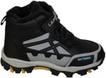 YAZKIŞ Çocuk Siyah Gri Çırtlı İçi kürklü Termo Kaymaz Taban Outdoor Spor Bot