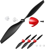 Yedek RC Düzlem Pervaneleri Uçak Karbon Fiber Burun Konisi Tr-p51 Rc Düzlemi ile Uyumlu 4 Kanal Uzaktan Kumandalı Uçak Pervane Koruyucular ve Adaptörlü (3 Set)