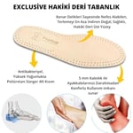 YeferStore Hakiki Deri Ayakkabı İç Tabanlığı, Koku Önleyici Nem Alıcı Quality Tabanlık, (natürel, 44-45)